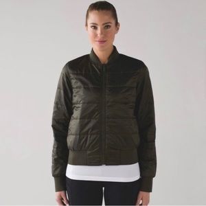 Lululemon Nonstop Bomber Reversible dark olive